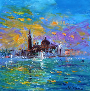 Daybreak on the Lagoon Venice 16x16